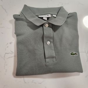 Lacoste Mens Pique Polo Shirt US Medium FR 4 Slim-Fit Green M
